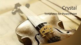  Presentation with antique crete - Theme featuring mozart - antique violin with fiddlestick background and a lemonade colored foreground