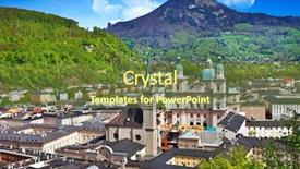  Presentation with salzburg - Slide deck featuring mozart - beautiful salzburg austria background and a tawny brown colored foreground