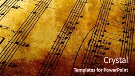  Presentation with sheet music - PPT theme enhanced with mozart - old sheet music background and a wine colored foreground