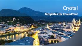  Presentation with city - Audience pleasing PPT layouts consisting of mozart - panorama beautiful view backdrop and a  colored foreground