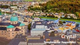  Presentation with salzburg - Presentation theme having mozart - scenic view opening from hohensalzburg background and a violet colored foreground