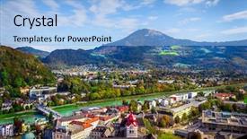  Presentation with salzburg - Audience pleasing PPT theme consisting of mozart - scenic view opening from hohensalzburg backdrop and a light blue colored foreground