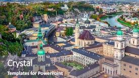  Presentation with salzburg - PPT theme enhanced with mozart - scenic view opening from hohensalzburg background and a gray colored foreground