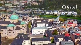  Presentation with salzburg - Theme consisting of mozart - scenic view opening from hohensalzburg background and a dark gray colored foreground