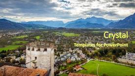  Presentation with salzburg - Slides with mozart - scenic view opening from hohensalzburg background and a tawny brown colored foreground