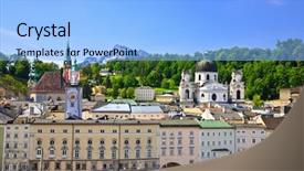  Presentation with salzburg - Audience pleasing slides consisting of mozart - view on salzburg austria backdrop and a light blue colored foreground