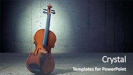  Presentation with concrete - Amazing slide set having mozart - violin on concrete wall background backdrop and a dark gray colored foreground