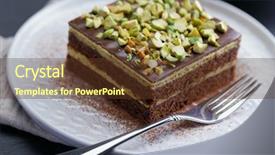  Presentation with chocolate nuts - Amazing PPT layouts having mozart cake with chocolate backdrop and a tawny brown colored foreground