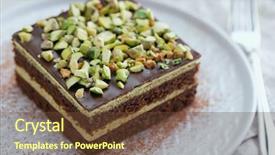  Presentation with chocolate nuts - Slide deck consisting of mozart cake with chocolate background and a tawny brown colored foreground