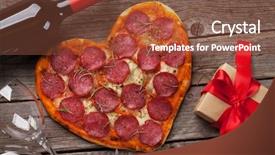  Presentation with bottle red wine - Slide set consisting of mozzarella and red wine background and a tawny brown colored foreground