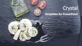  Presentation with dark grey - Theme consisting of tomatoes dark grey background background and a gray colored foreground