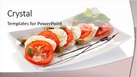  Presentation with mozzarella cheese - Cool new presentation theme with mozzarella cheese - caprese salad backdrop and a white colored foreground