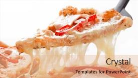  Presentation with mozzarella cheese - Amazing presentation theme having mozzarella cheese - italian pizza backdrop and a coral colored foreground
