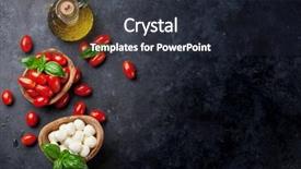  Presentation with mozzarella cheese - Cool new theme with mozzarella cheese tomatoes and basil backdrop and a wine colored foreground