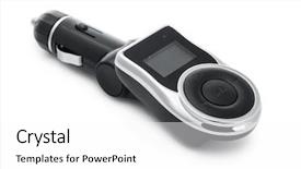  Presentation with golf player playing - Slide deck consisting of mp3 player with fm transmitter background and a white colored foreground