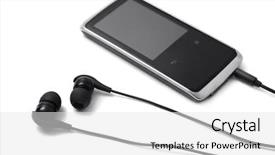  Presentation with golf player playing - Theme with mp3 player background and a white colored foreground