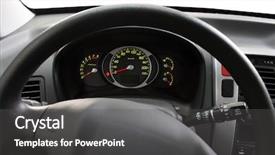  Presentation with steering wheel engineering - PPT theme with mph - illuminated dashboard and steering wheel background and a  colored foreground