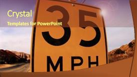  Presentation with limit - Theme enhanced with mph - speed limit road sign background and a tawny brown colored foreground