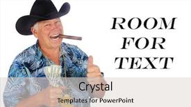  Presentation with room - Presentation enhanced with mr - man with money isolated background and a light gray colored foreground