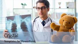  Presentation with baby animals - PPT layouts with mri animals - baby radiologist with x-ray image background and a light blue colored foreground