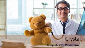  Presentation with baby animals - PPT theme with mri animals - baby radiologist with x-ray image background and a red colored foreground