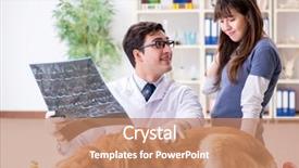  Presentation with golden - Colorful slide set enhanced with mri animals - doctor and assistant checking up backdrop and a coral colored foreground