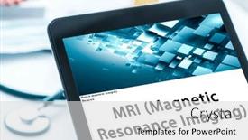  Presentation with diagnostic imaging - Slide deck featuring mri-magnetic-resonance-imaging-medical background and a  colored foreground