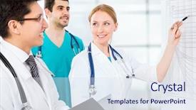  Presentation with mri - Slides featuring mri scan - portrait of a smart young background and a  colored foreground