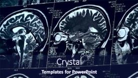  Presentation with mri brain - Slide deck with mri-scan-of-human-brain background and a navy blue colored foreground