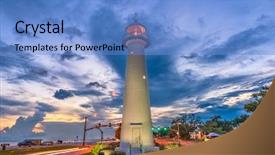  Presentation with lighthouse - Theme featuring ms - biloxi mississippi usa lighthouse background and a teal colored foreground