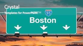  Presentation with boston - PPT layouts featuring ms - interstate 95 north to boston background and a  colored foreground