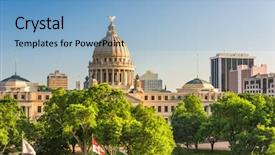  Presentation with usa - Amazing slide deck having ms - jackson mississippi usa downtown cityscape backdrop and a light blue colored foreground