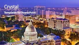  Presentation with pittsburgh pennsylvania usa city skyline - Presentation enhanced with ms - jackson mississippi usa skyline background and a cobalt blue colored foreground