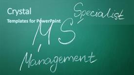  Presentation with chalk board - Beautiful PPT theme featuring ms - management abbreviation ms with its backdrop and a ocean colored foreground