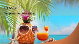  Presentation with ananas - Slide deck having ms - ms ananas and a cup background and a yellow colored foreground