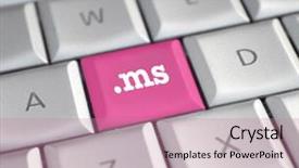  Presentation with name - Theme having ms - ms domain name background and a coral colored foreground