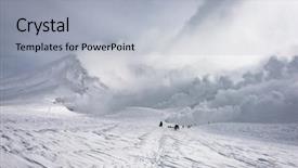  Presentation with hokkaido - Presentation theme enhanced with mt asahi hokkaido japan volcanic background and a light gray colored foreground