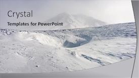  Presentation with hokkaido - Beautiful presentation theme featuring mt asahi hokkaido japan volcanic peak in daisetsuzan national park during winter season backdrop and a light gray colored foreground