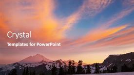  Presentation with area - Colorful PPT theme enhanced with mt-baker-recreational-area backdrop and a coral colored foreground