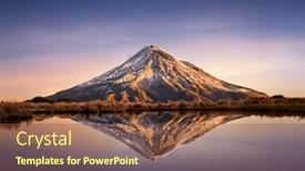  Presentation with new zealand - Presentation theme featuring mt-egmont-also-called-mt background and a tawny brown colored foreground