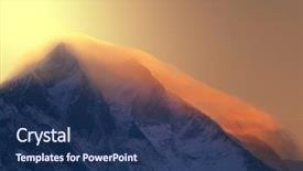  Presentation with everest - PPT theme featuring mt everest at sunrise background and a ocean colored foreground