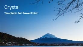  Presentation with lake - Cool new PPT theme with mt-fuji-and-lake backdrop and a  colored foreground