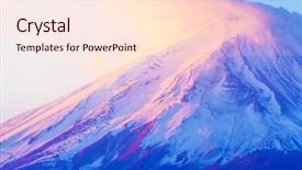  Presentation with mount fuji - PPT theme consisting of mt fuji close up background and a lemonade colored foreground
