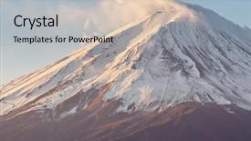  Presentation with mount fuji - PPT layouts consisting of mt fuji close up background and a light gray colored foreground