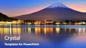  Presentation with mountain lake - Cool new PPT layouts with report analysis progress chart concept backdrop and a gray colored foreground