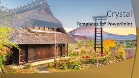  Presentation with japan beautiful landscape mountain fuji - Beautiful slide set featuring mt-fuji-japan-autumn-landscape backdrop and a light blue colored foreground