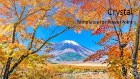  Presentation with japan - Colorful slide deck enhanced with mt fuji japan from yamanaka backdrop and a coral colored foreground