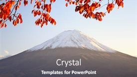 Presentation with fall colors - Audience pleasing slide set consisting of mt-fuji-with-fall-colors backdrop and a dark gray colored foreground