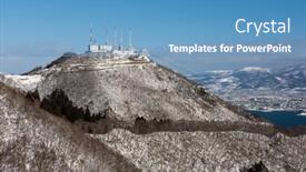  Presentation with hokkaido - PPT layouts with mt-hakodate-hokkaido-japan-observation background and a teal colored foreground