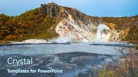  Presentation with hokkaido - Beautiful slides featuring mt-hiyori-rises-above-oyunuma backdrop and a ocean colored foreground